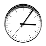 An analog clock.