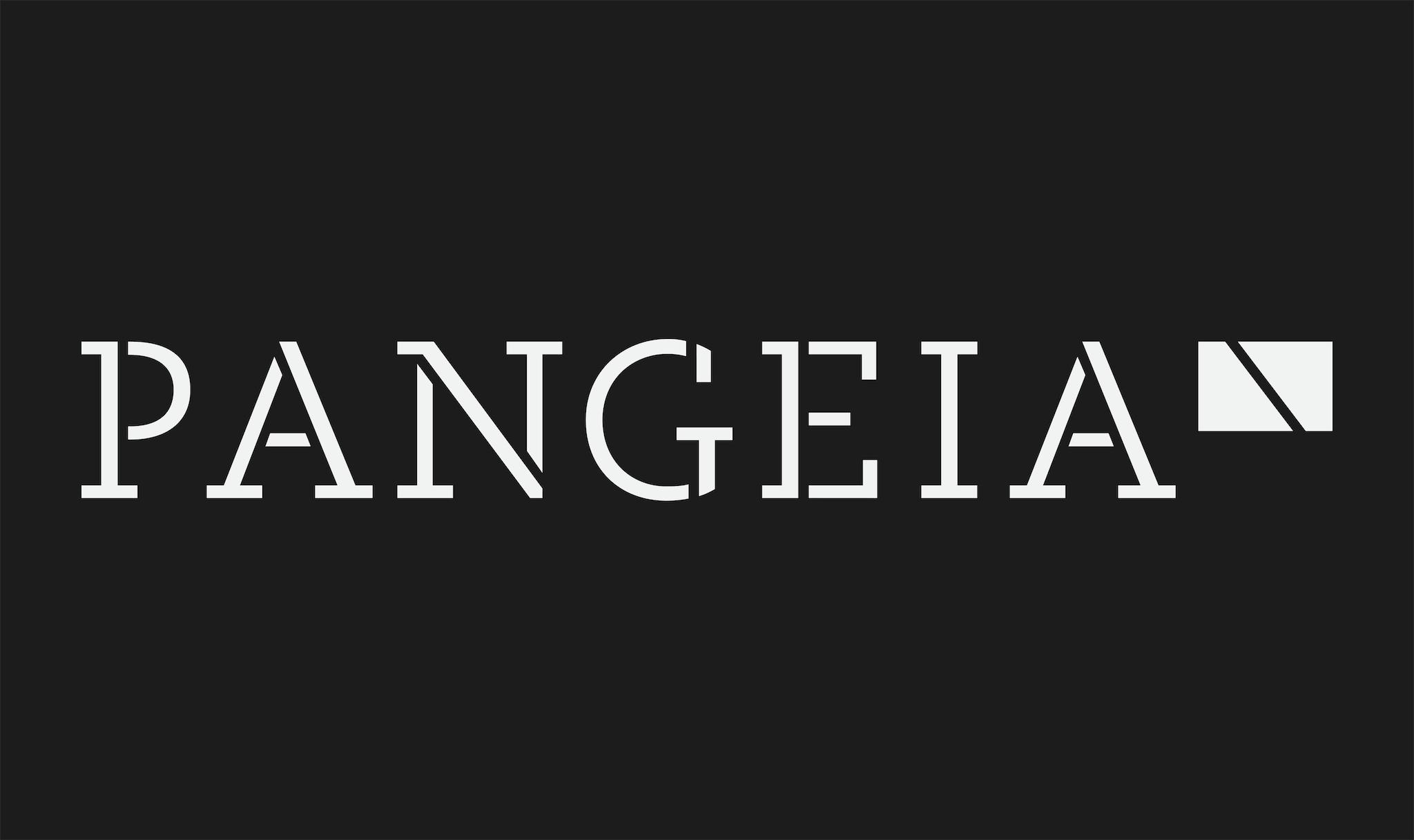 PANGEIA logo in white on a black background.